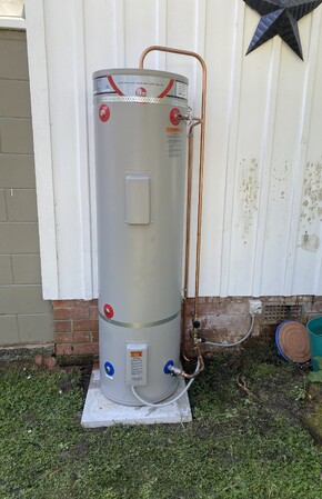 Outdoor Hot Water Cylinder Relocation project Auckland
