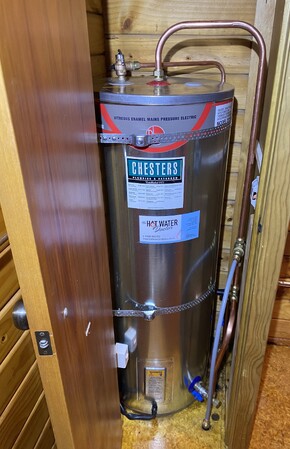 Mains Pressure Hot Water Cylinder Replacement in tight cupboard space