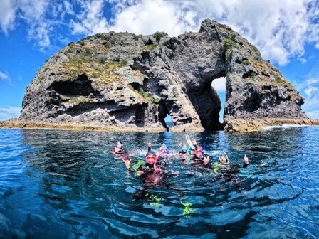 Student having fun in the water