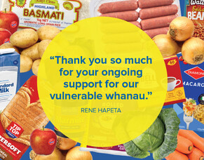 Huge appreciation for food parcels