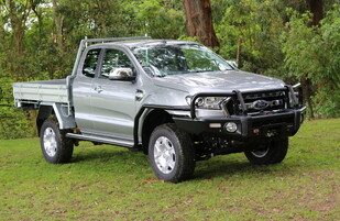 2018 Ford Ranger SuperCabFeaturing an ARB Summit Bar with Fog Lights, KingOne Raptor 9.5lb Winch, ARB Side Rails & Steps and OME Suspension Lift