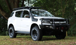 2019 Holden Trailblazer Featuring an ARB Summit Bar, Runva Winch, Safari Snorkel, OME Suspension Lift, RhinoRack Pioneer Platform, Black Steel Wheels & Monsta Mud Tyres