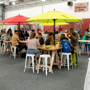 HLIVE SEAT & EAT ZONE - Sit down, relax and enjoy a glass of wine, beer or cider and indulge in a plate of delicious food from an array of pop up eateries.