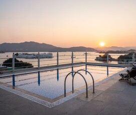 Udaipur Hotel rooftop swimming pool, India