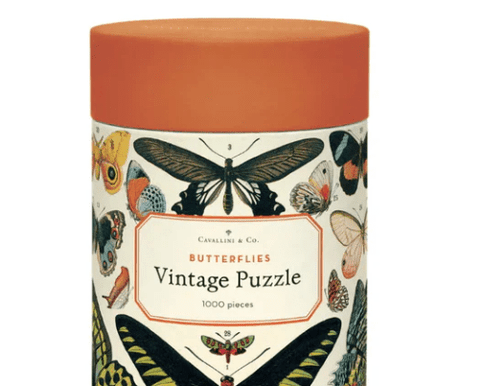 A stunning 1000-piece vintage puzzle featuring colourful butterfly illustrations — perfect for relaxing afternoons or gifting with charm.