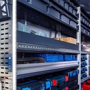 Racking and shelves - Sortimo racking and shelves provide organisation and safety.