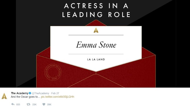 Image: Via the The Academy of Motion Picture Arts & Sciences' Twitter page