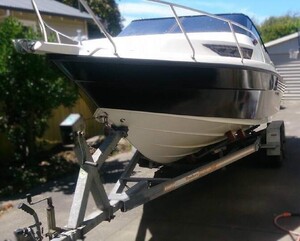 applied graphics to underbelly of boat