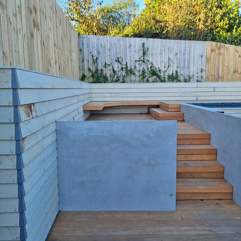 deck with built in seats