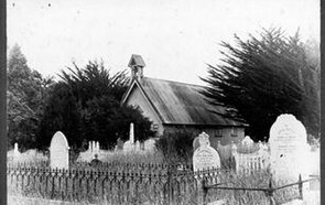 The churchyard from Moonshine Road ca 1906