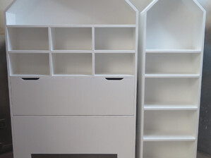 Bed head and shelves