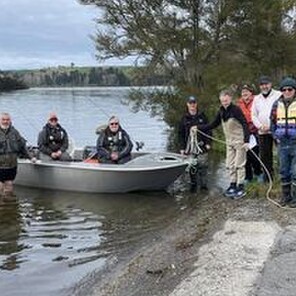 Group fishing Rotorua