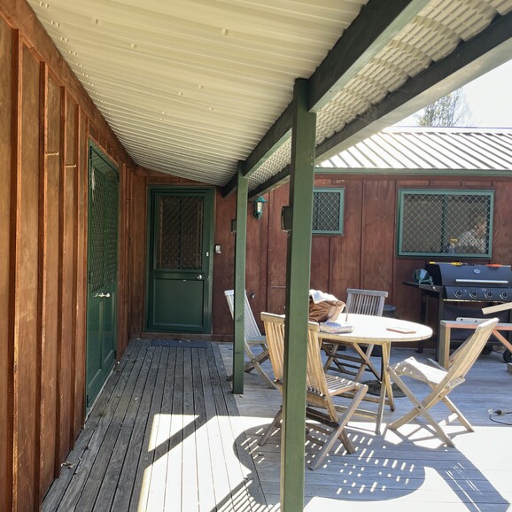 Turangi BnB bedrooms leading on to outdoor area