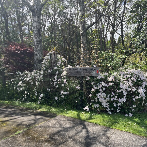 Turangi BnB outdoor seating area on deck
