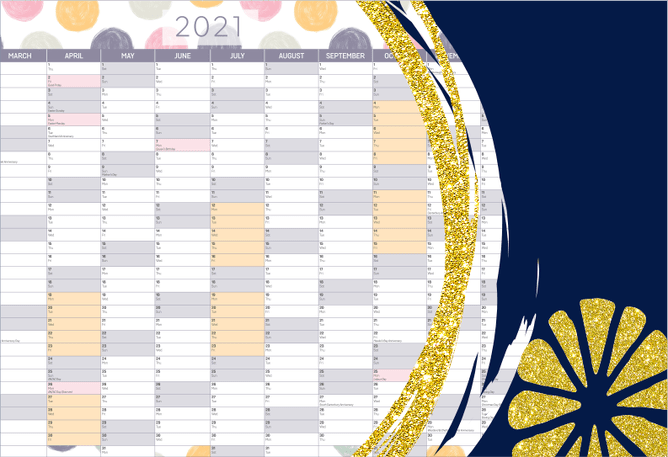 Get organised with an wall planner