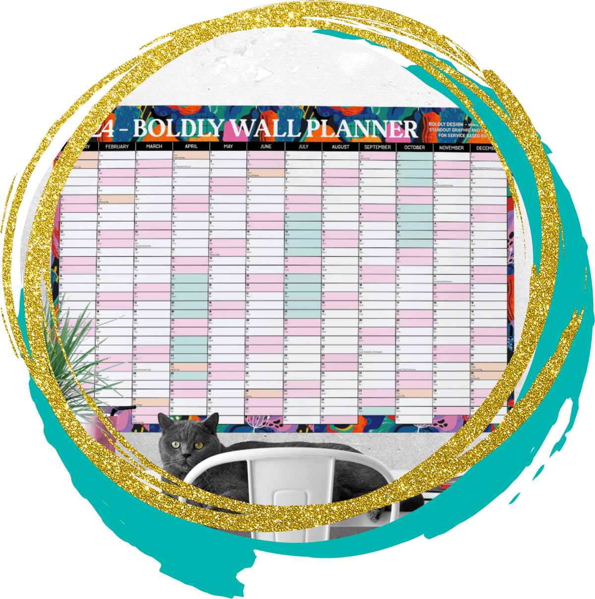 2024 Wall Planner Free Download Boldly Design