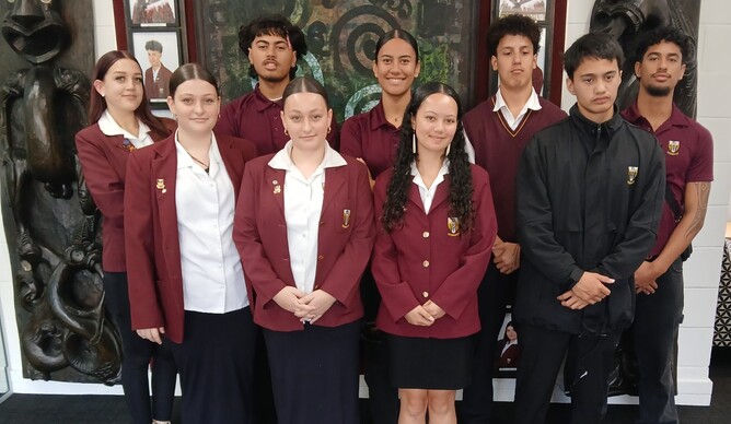 Image of Tikipunga High School students who spoke to 155 Whare Āwhina about some key issues facing Northland youths.