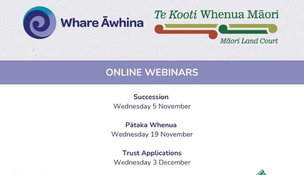 Whenua Māori Online Webinars