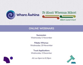 Whenua Māori Online Webinars