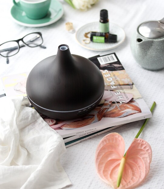 Enjoying aromatherapy with Ultrasonic Essential Oil Diffuser NZ - Dark Mountain NZ by D:FUSE Aromatherapy