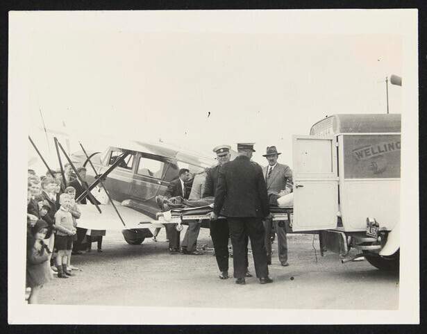 Demonstration of an Air Ambulance at Wellington Aero Club in the 1930s