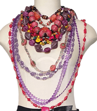 Woman browsing vintage fashion items online at Retro Rummage.