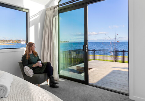 Lakeview from unit room - Lakefront Accommodation - Taupo New Zealand