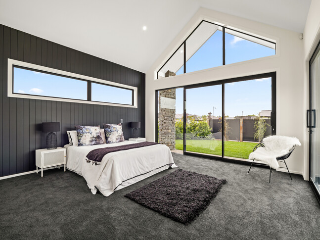 Bedroom image of Dundee Road townhouse development. MJW Homes. Dunedin, Otago. NZ.