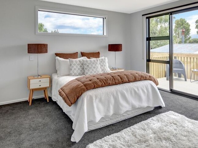Bedroom image of Ajax Street townhouse development. MJW Homes. Dunedin, Otago. NZ.