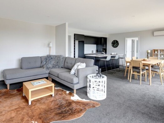 Lounge image of Ajax Street townhouse development. MJW Homes. Dunedin, Otago. NZ.