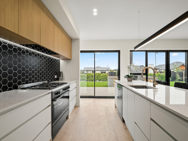 Kitchen image of Dundee Road townhouse development. MJW Homes. Dunedin, Otago. NZ.