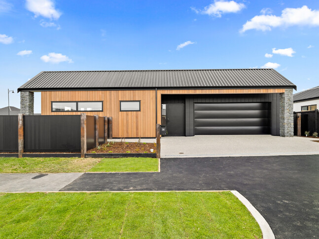 Garage image of Dundee Road townhouse development. MJW Homes. Dunedin, Otago. NZ.