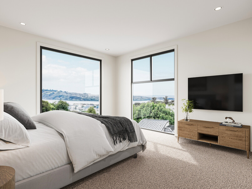 Bedroom image of Highgate Ridge  townhouse in Maori Hill by MJW Homes. Dunedin, Otago NZ