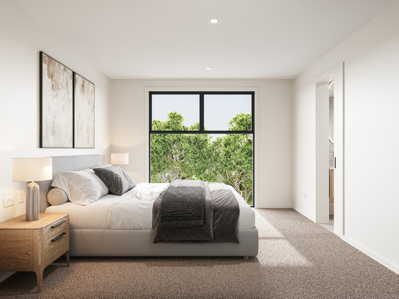Bedroom image of Highgate Ridge  townhouse in Maori Hill by MJW Homes. Dunedin, Otago NZ