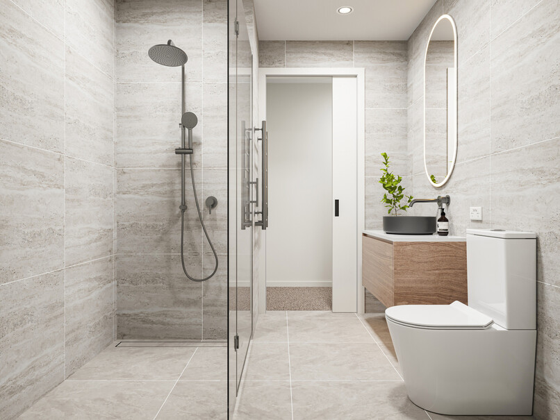 Bathroom image of Highgate Ridge  townhouse in Maori Hill by MJW Homes. Dunedin, Otago NZ