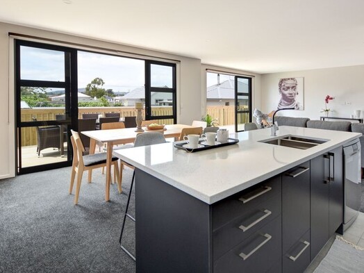 Kitchen image of Ajax Street townhouse development. MJW Homes. Dunedin, Otago. NZ.