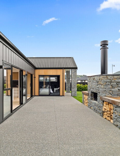 Exterior image of Dundee Road townhouse development. MJW Homes. Dunedin, Otago. NZ.
