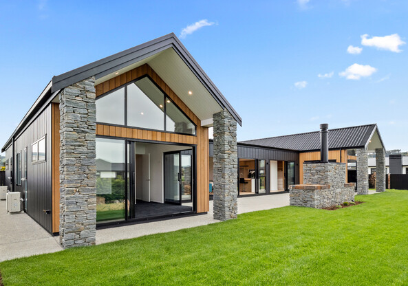 Exterior image of the Dundee Road house development. MJW Homes. Dunedin, Otago. NZ.