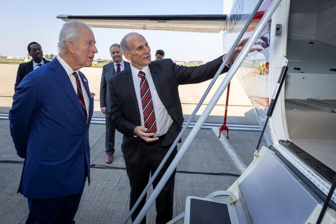 His Majesty King Charles III with Dave Fyock. Photo Credit: Andy Aitchison.