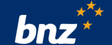 BNZ logo in blue rectangle
