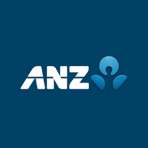 ANZ logo in blue square