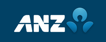 ANZ logo in blue rectangle