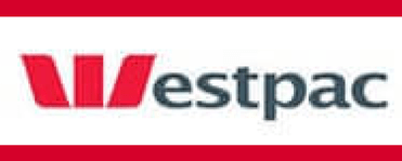 Westpac logo in red rectangle