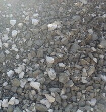Natural virgin quarried aggregate metal in grade GAP65