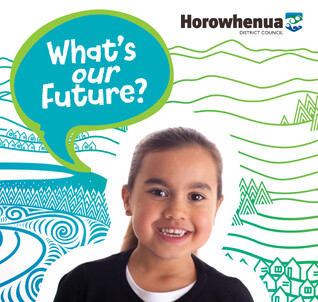 Young girl asking What's our future? in a speech bubble above her