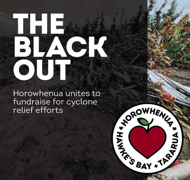 The Black Out social tile "Horowhenua unites to fundraise for cyclone relief efforts"