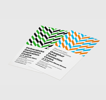2 flyers for Te Awahou Nieuwe Stroom
