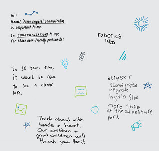 Comments in children's hand writing