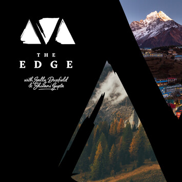 The Edge social media graphic showing mountains