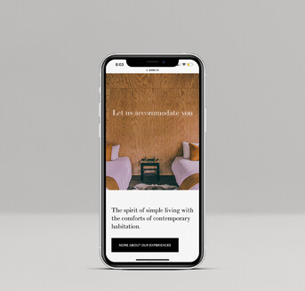 Arete website open on an iphone